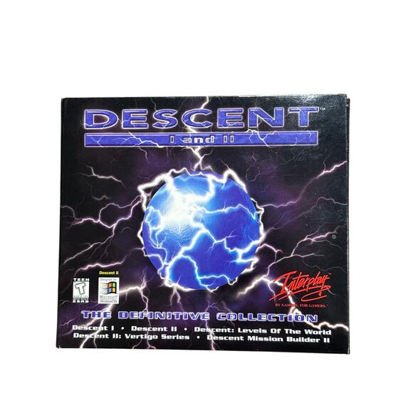 Interplay Other - Descent I & II The Definitive Collection (3 Disc PC Game 1997 ) Vintage Pc Game